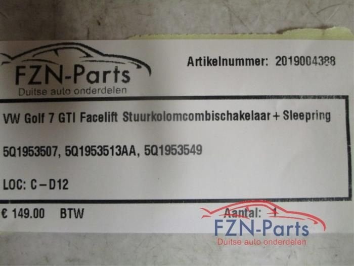 Combischakelaar Stuurkolom Volkswagen Golf (22744924), Ophalen of Verzenden, Gebruikt