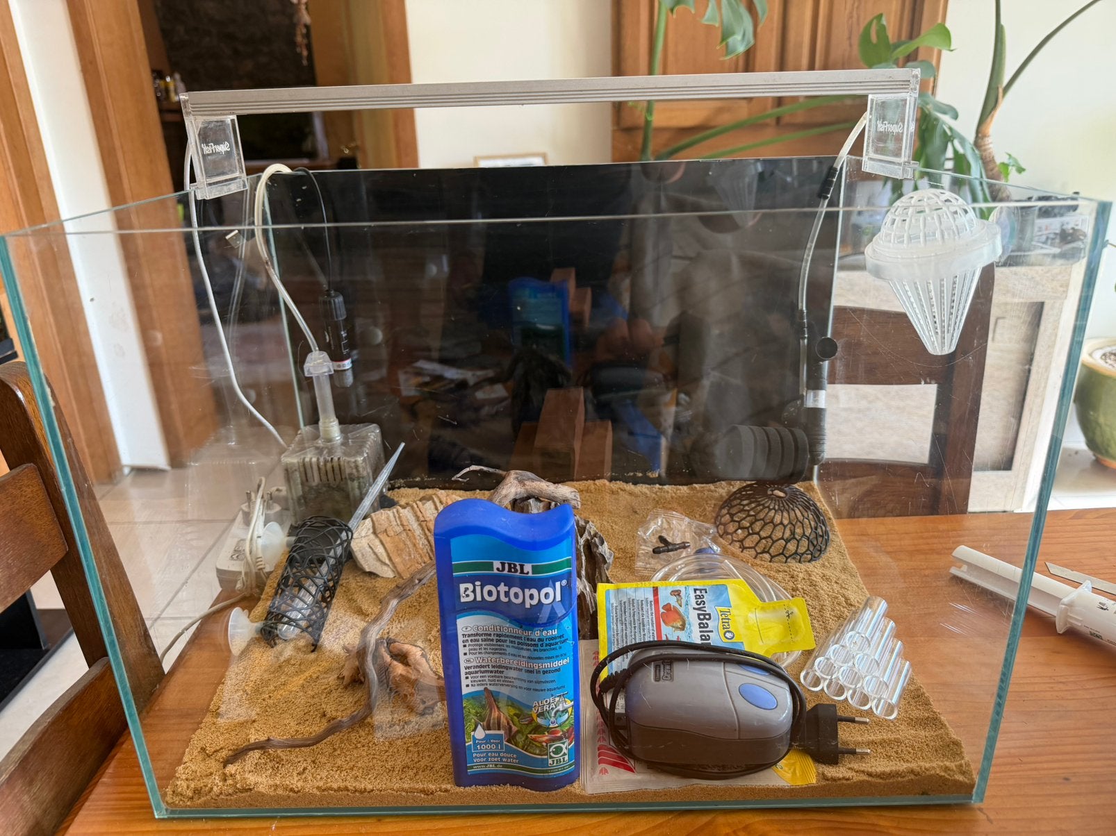 Aquarium 60l complet, Animaux & Accessoires, Enlèvement, Accessoires inclus, Aquarium d'eau douce rempli