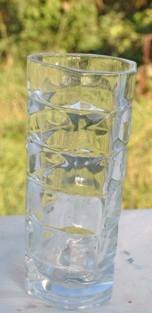 vase triangulaire arrondi motif losange, Antiquités & Art, Enlèvement ou Envoi