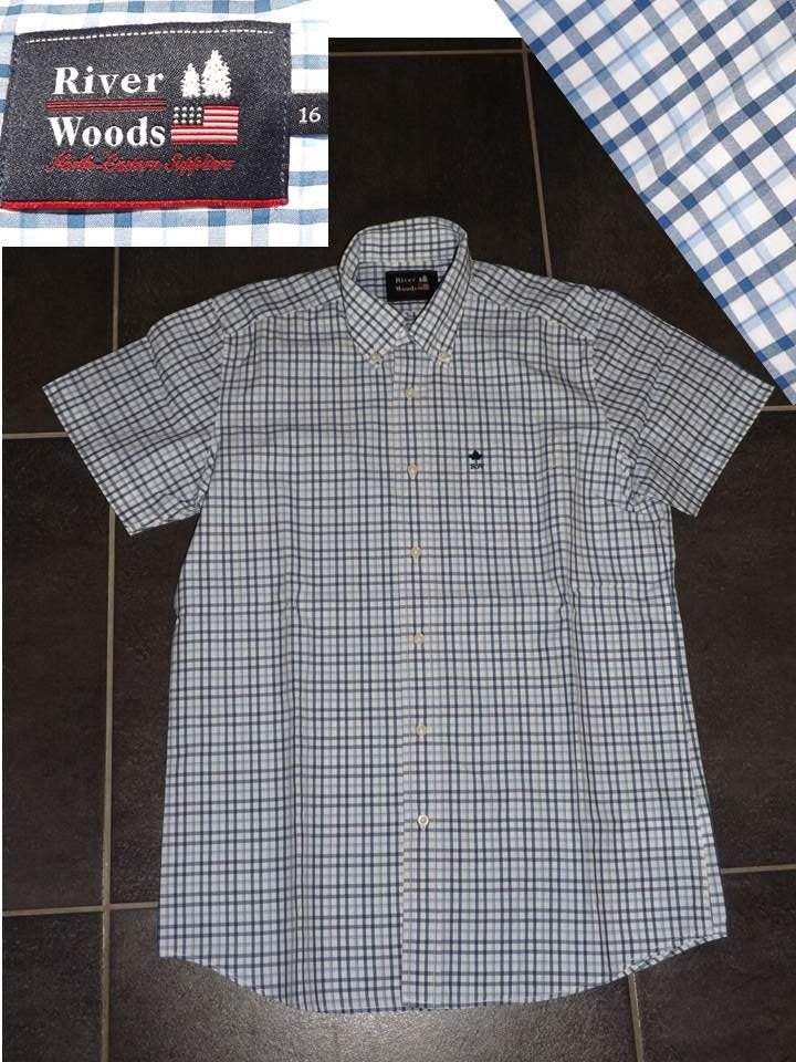 Chemise RIVER WOODS courtes manches taille 16 ans ou S, Enlèvement ou Envoi, Comme neuf, River woods, Tour de cou 38 (S) ou plus petit