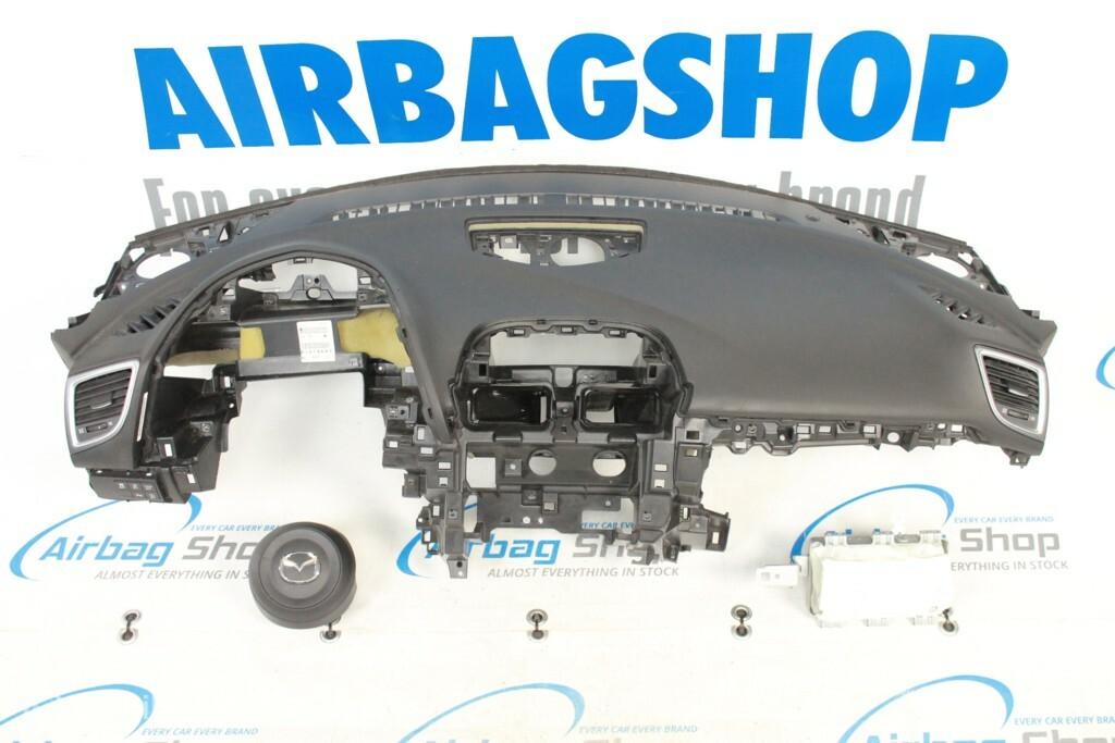 Airbag kit - Tableau de bord noir Mazda 3 (2014-2018), Gebruikt, Ophalen of Verzenden
