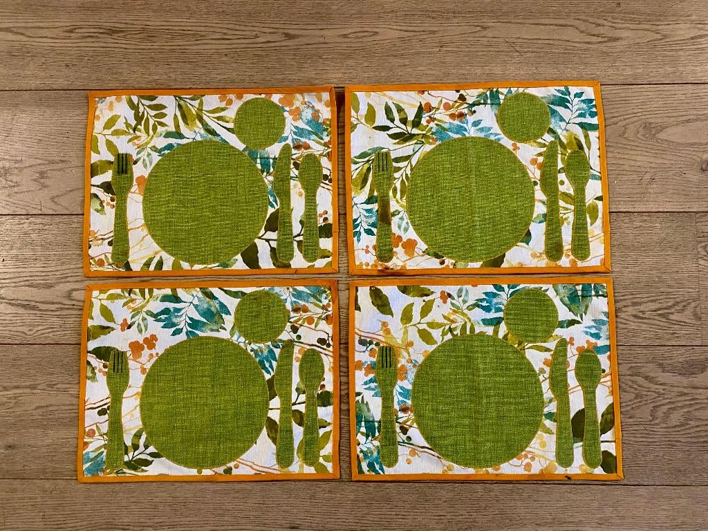 Montessori placemats voor kinderen - set van 4, Ophalen, Gebruikt