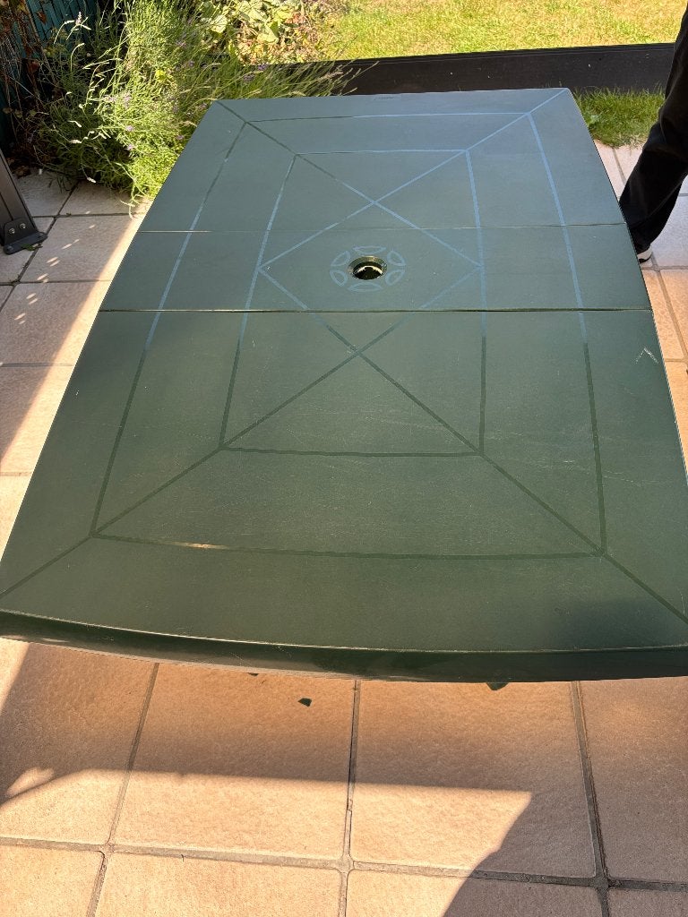 Opklapbaar tuintafeltje, Tuin en Terras, Tuintafels, Gebruikt, Rechthoekig, Kunststof, Ophalen