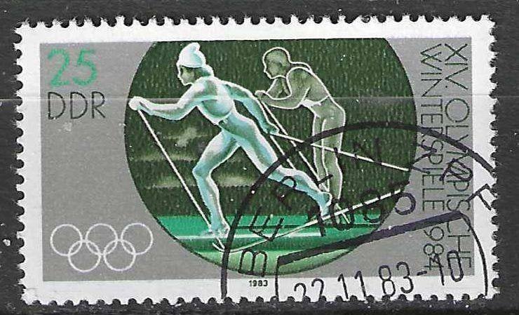 Allemagne DDR 1983 - Yvert 2480 - Combinaison nordique (ST), Envoi, RDA, Affranchi