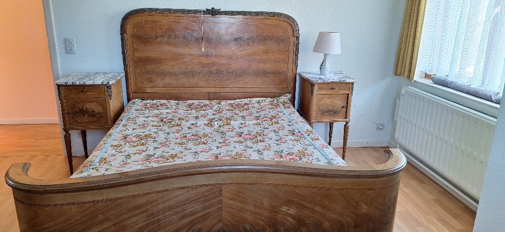 Chambre à coucher, avec garde robe et meuble toilette, Maison & Meubles, Enlèvement, Utilisé, Deux personnes, Ancien et en bon état