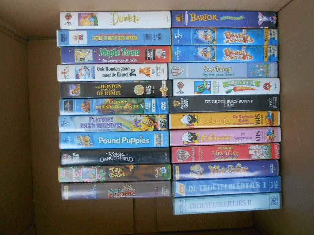 originele VHS video's tekenfilms, kunnen per stuk gekocht wo, Enlèvement ou Envoi, Utilisé, Dessins animés et Film d'animation