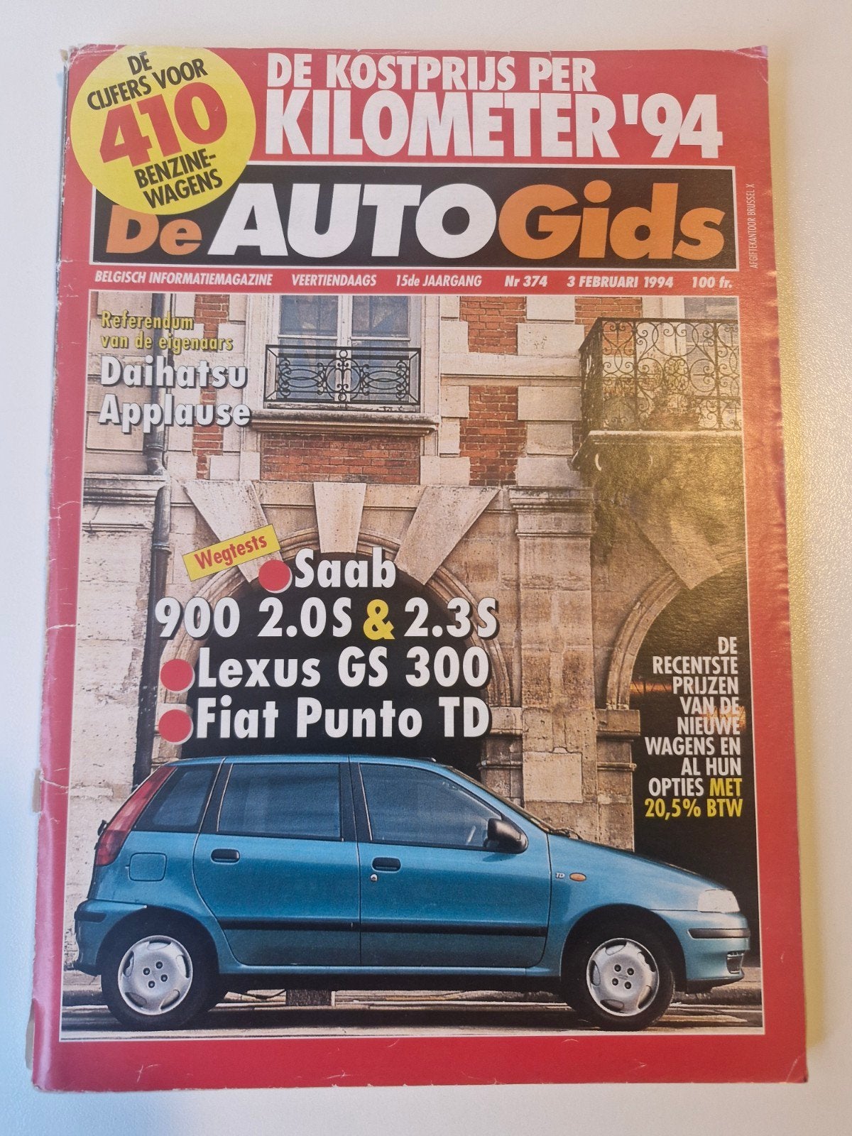 Autogids 374, Livres, Autos | Brochures & Magazines, Enlèvement ou Envoi