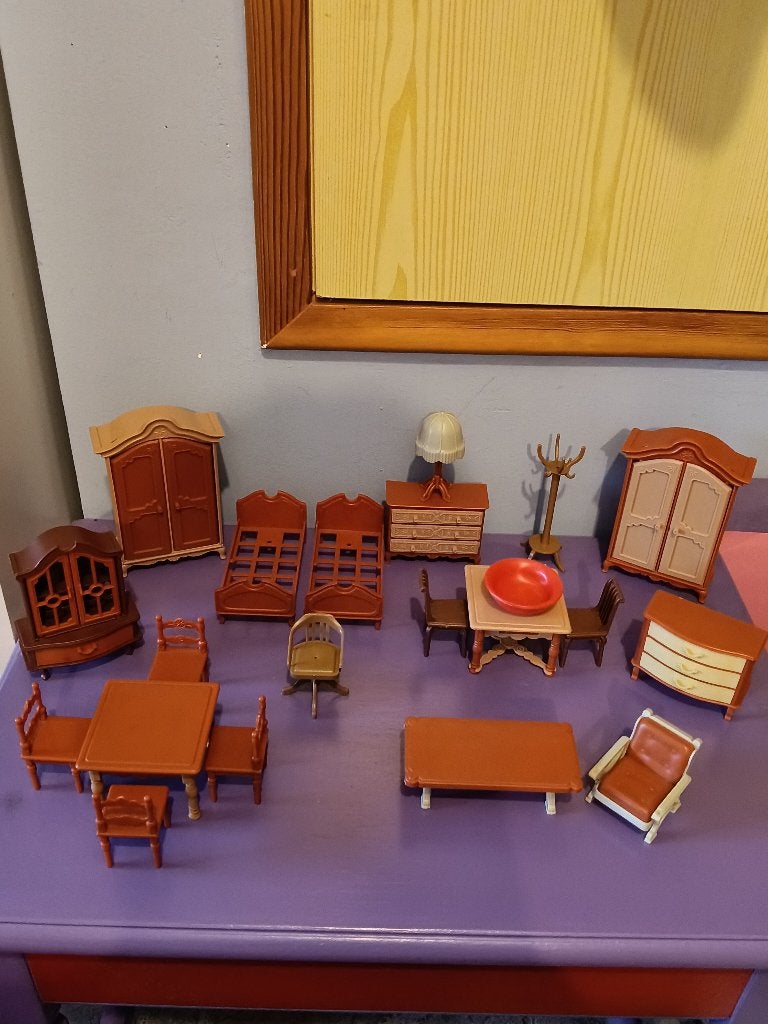 Lot oude poppenhuis meubeltjes., Ophalen of Verzenden, Gebruikt, Poppenhuis