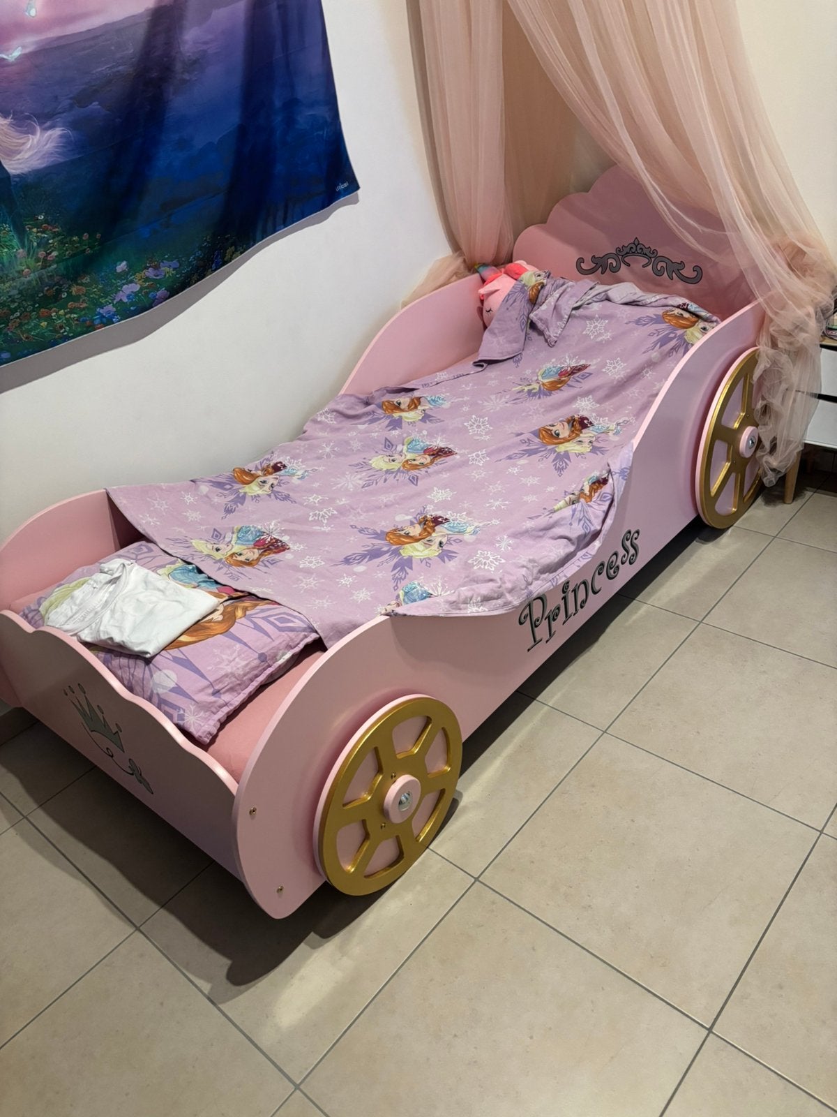 Prinsessenbed, Kinderen en Baby's, Ophalen, Zo goed als nieuw, Lattenbodem