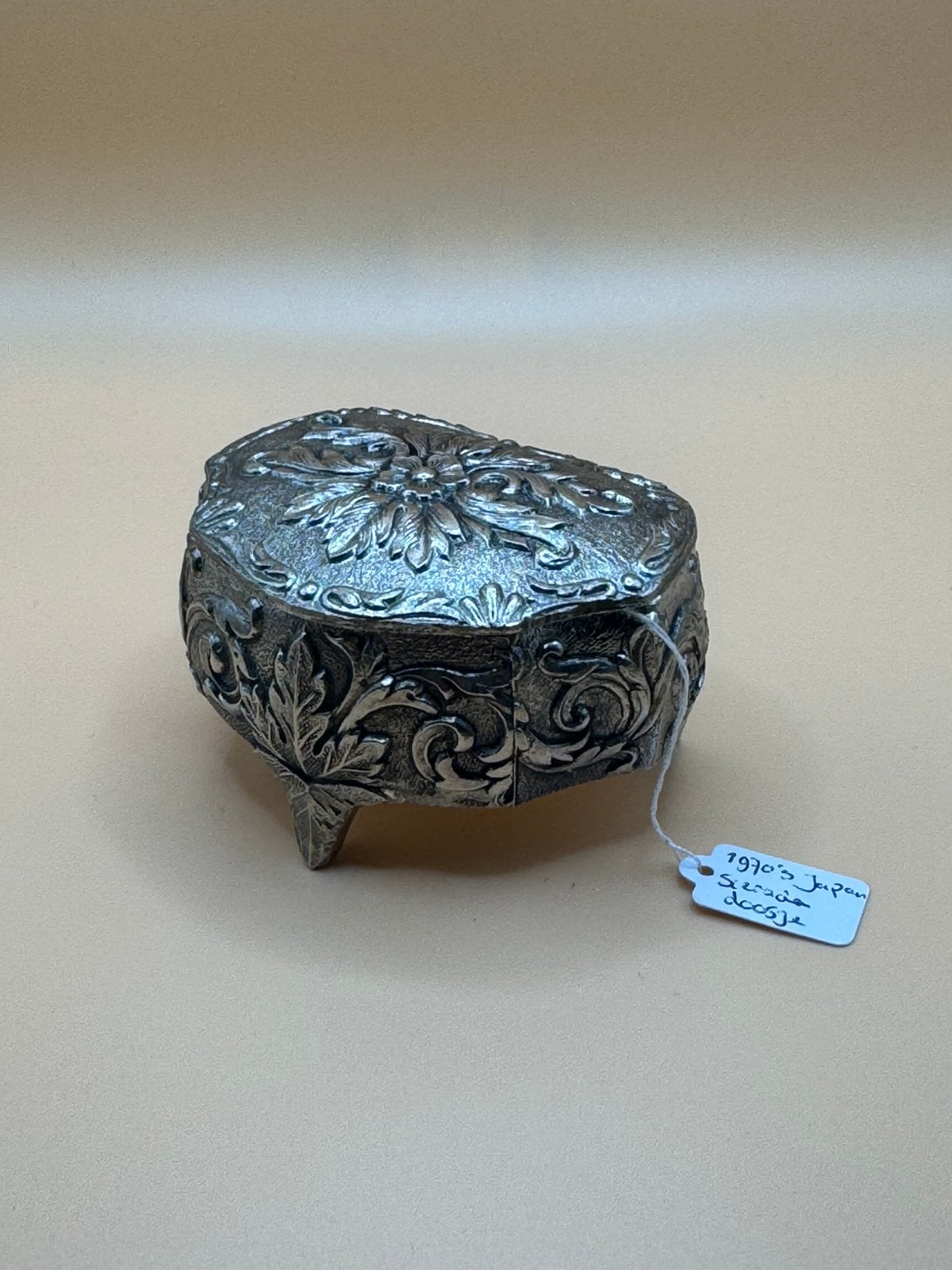 Vintage Metalen sieradendoosje Japan Mid Century Design 1950, Antiek en Kunst, Ophalen