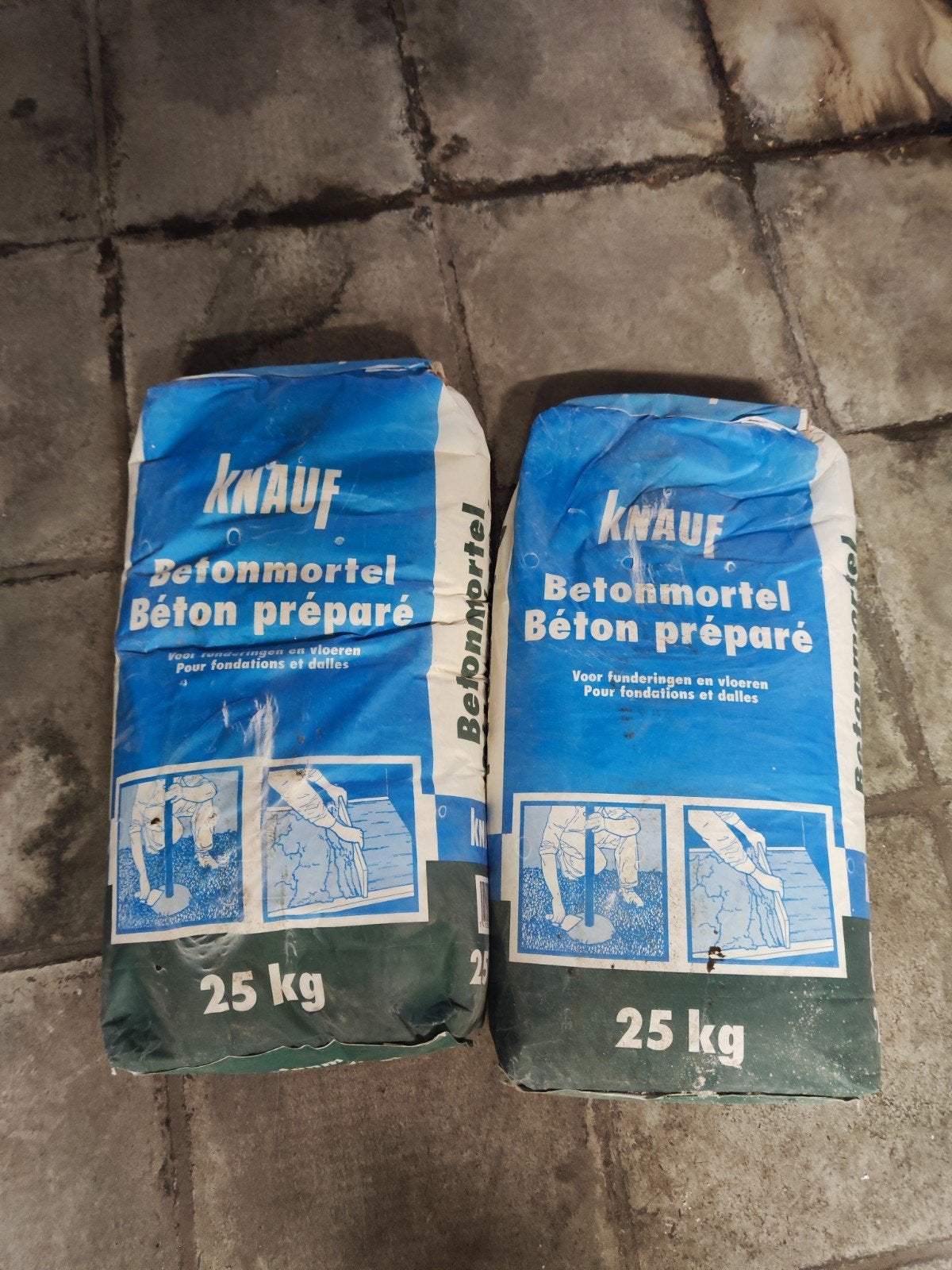 Knauf betonmortel 2 x 25kg, Doe-het-zelf en Bouw, Ophalen