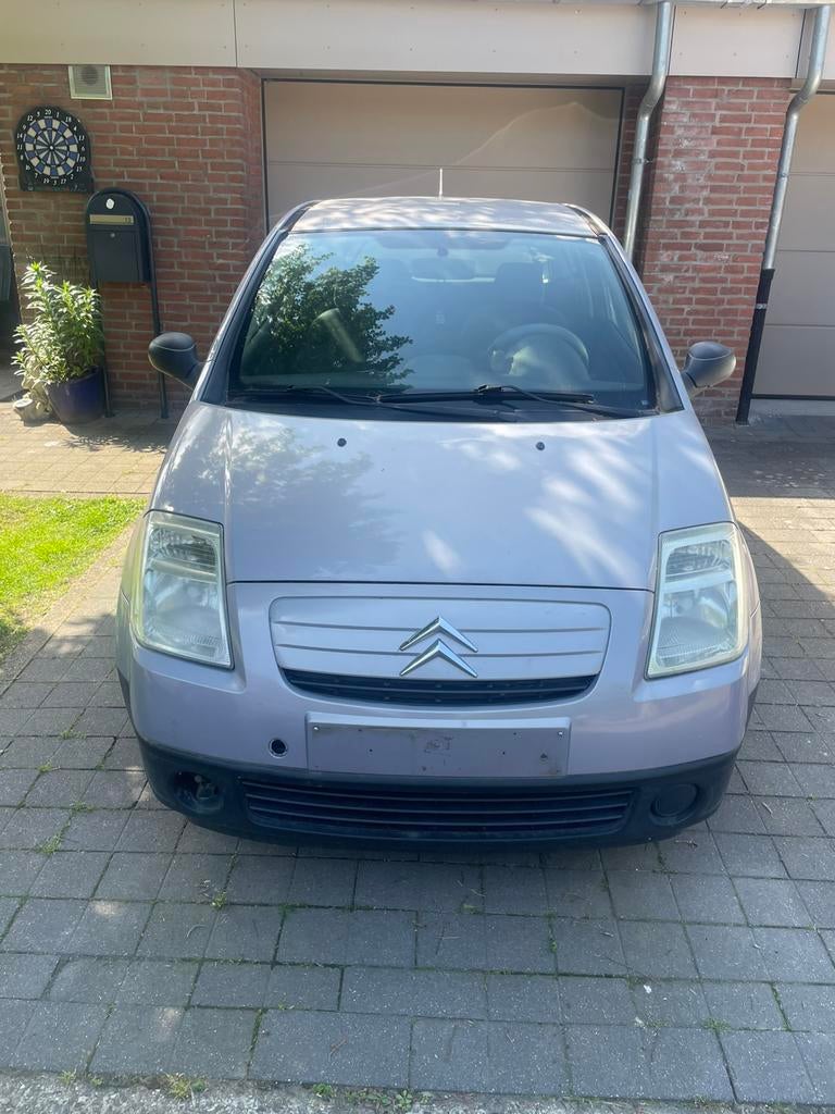 Citroën C2 1.1 Benzine – Export / Handel, Autos, Citroën, Argent ou Gris, Achat, Boîte manuelle, Noir