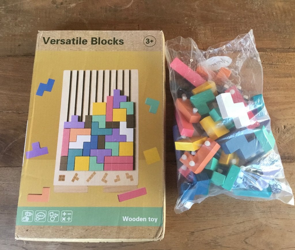 houten speelgoed tetris, Ophalen, Zo goed als nieuw