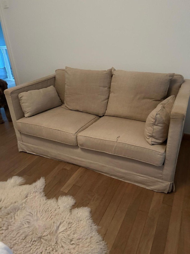 zetel tweezit, Maison & Meubles, Canapés | Salons, 75 à 100 cm, Cosy/romantisch, Enlèvement, Utilisé