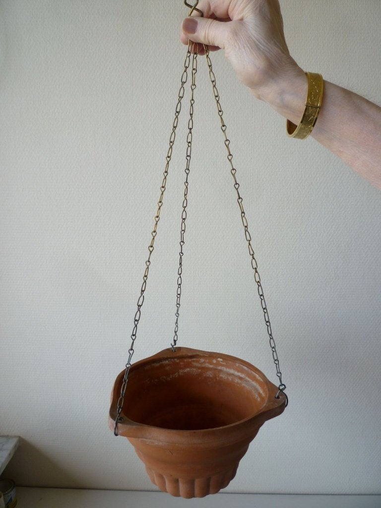 Terracotta hanger, Ophalen of Verzenden, Zo goed als nieuw, Metaal, Binnen