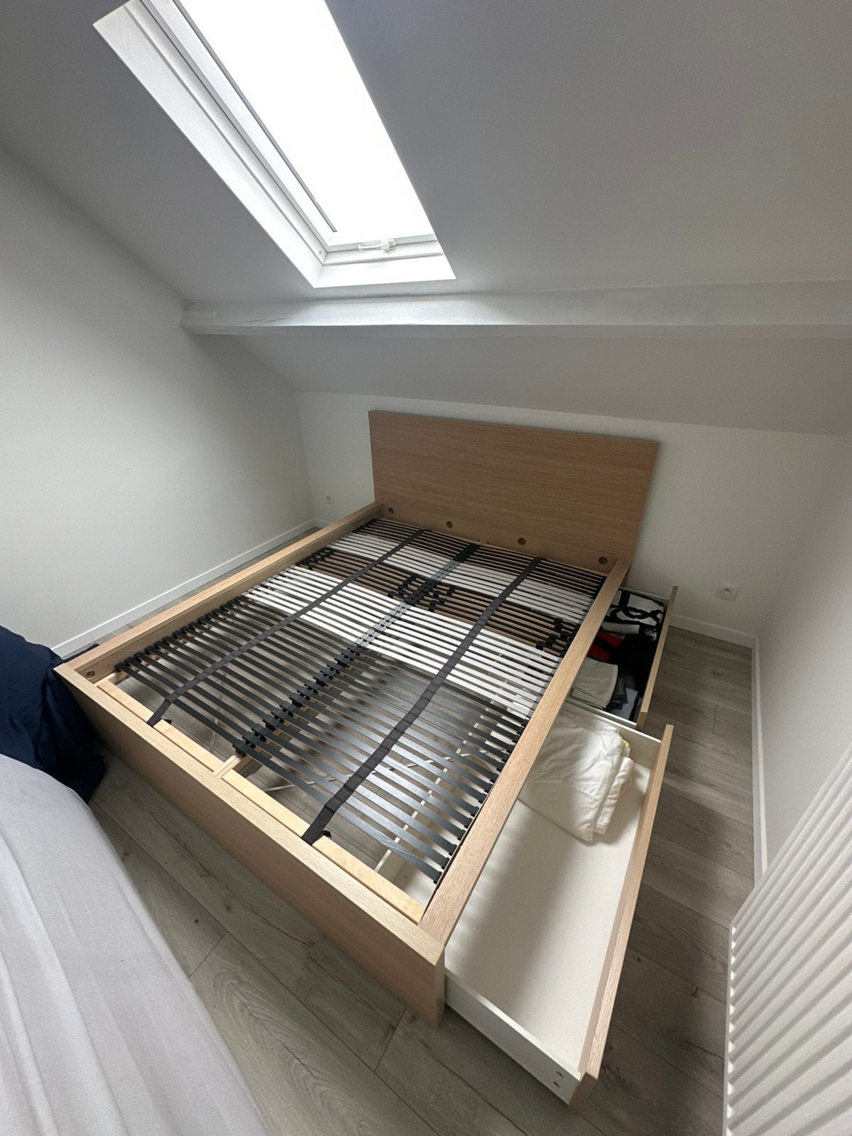 Dubbelbed 1m60 op 2m, Ophalen, Zo goed als nieuw
