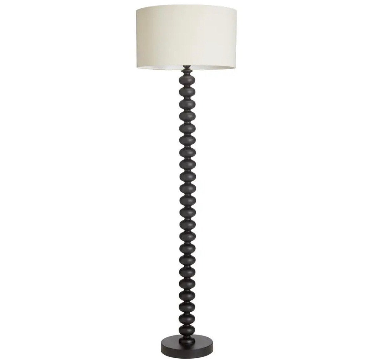 Lampadaire  noir avec abat-jour en tissu — Style Bobbin, Enlèvement, Comme neuf