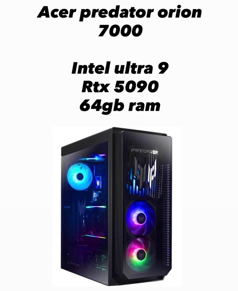 Acer predator orion 7000 met RTX 5090, Computers en Software, Ophalen, Zo goed als nieuw, Gaming, SSD