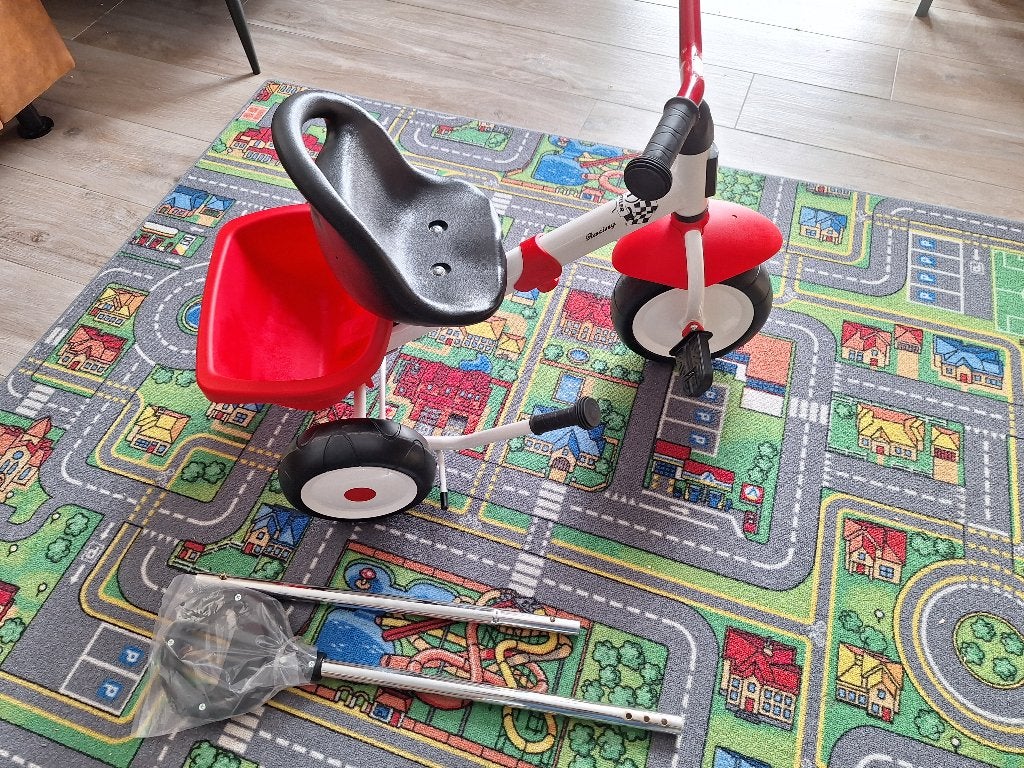 Driewieler met duwstang, Fietsen en Brommers, Ophalen, Gebruikt, Velgrem, Duwstang