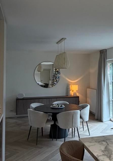 Eettafel room 108 zwart zonder stoelen, Enlèvement, Comme neuf, Rond