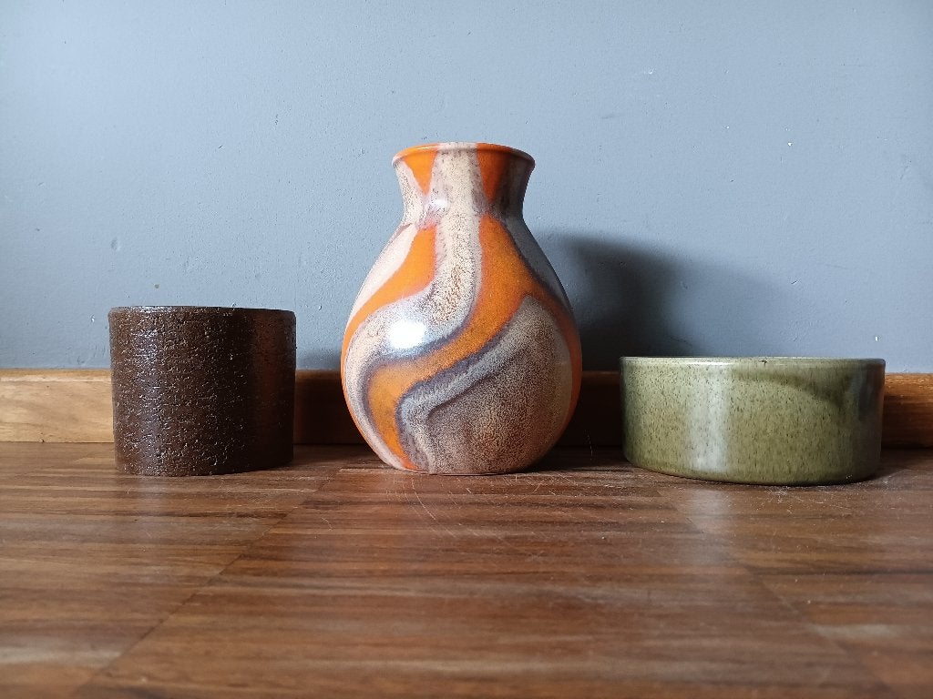 Vintage vaas en 2 bloempotten, Enlèvement ou Envoi, Maison et Meubles