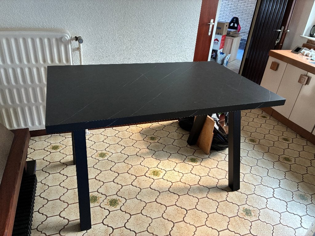 Bartafel Queen - Weba - 150 x 90 cm - HPL - Marmara, Ophalen, Nieuw, Inclusief barstoelen