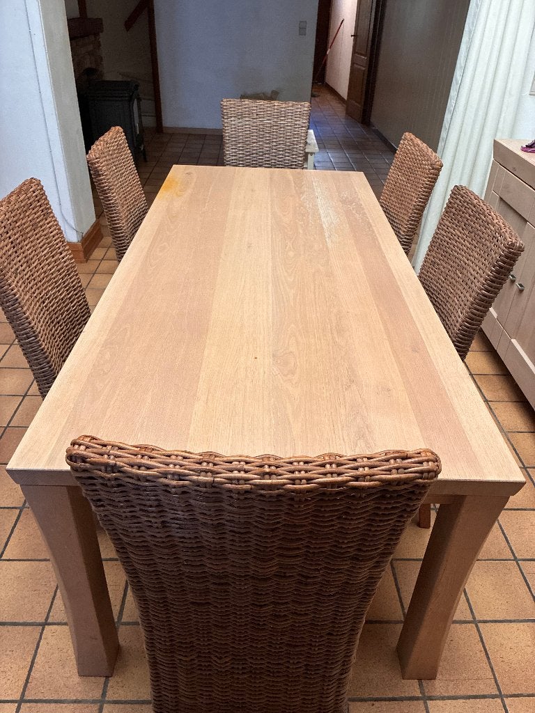 TABLE ET CHAISES, 100 à 150 cm, Cinq personnes ou plus, Bois, Enlèvement