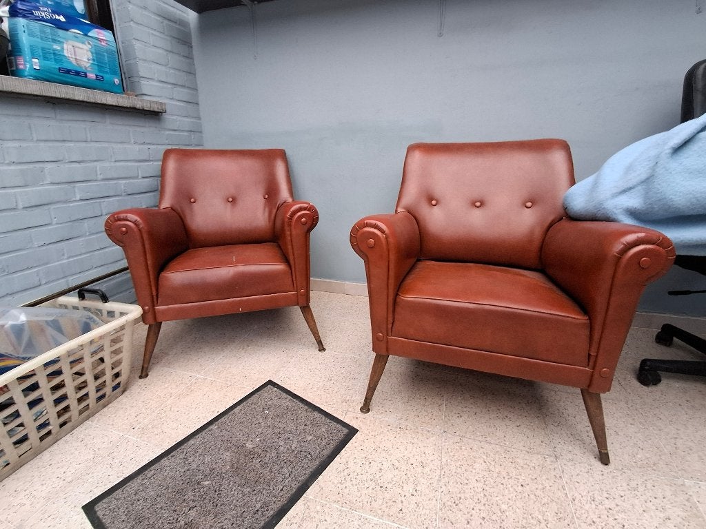 Vintage sixtieszetels, Maison & Meubles, Enlèvement, Utilisé, Synthétique, Vintage