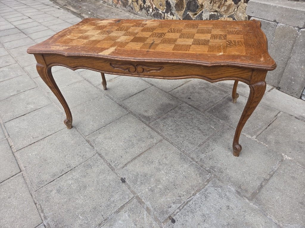 Table basse en bois massif / style rustique (à restaurer), Maison & Meubles, Tables | Tables de salon, 50 à 100 cm, Enlèvement