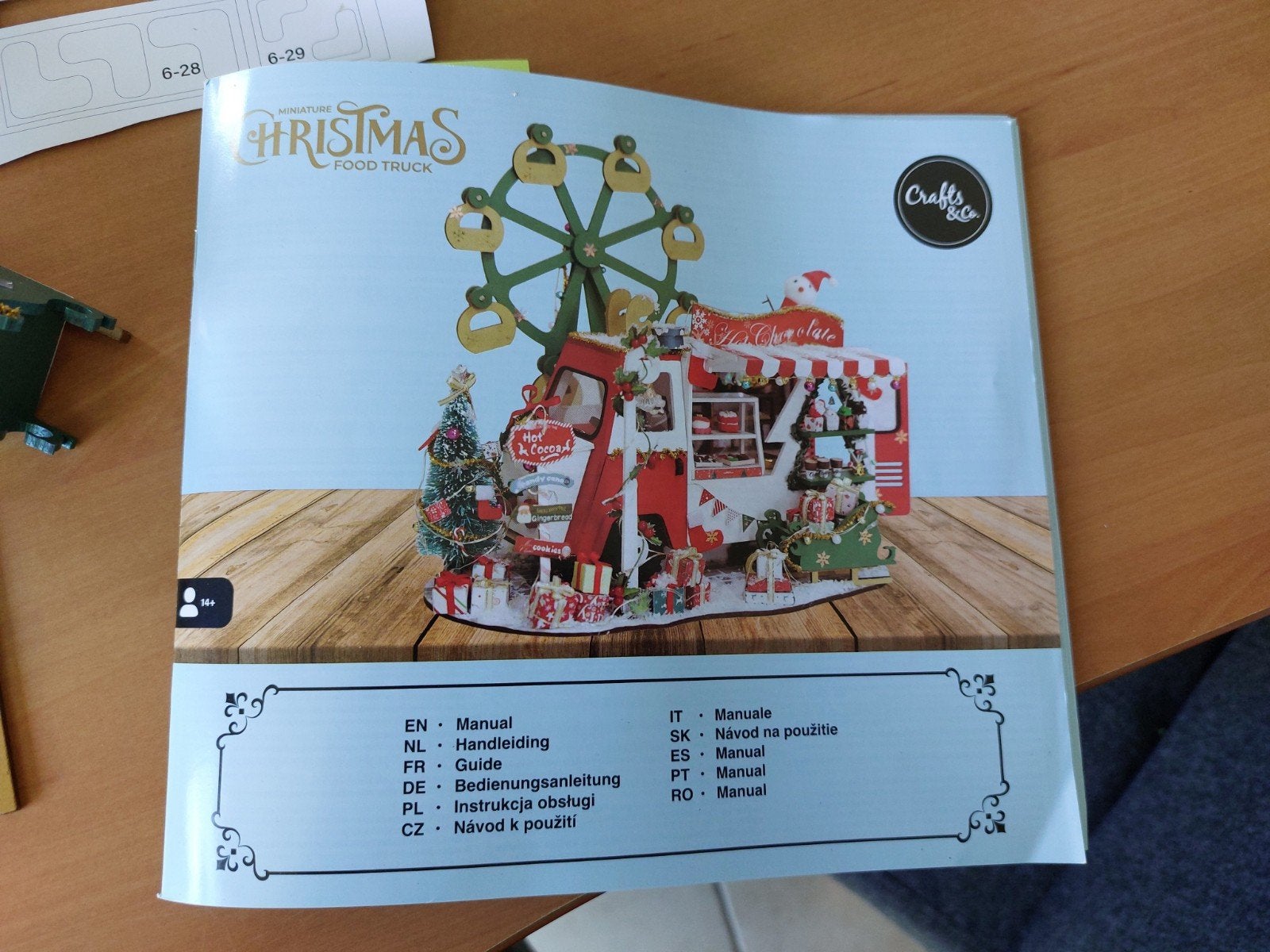 Miniature chrismas food truck, Multicolore, Comme neuf, Fait main, Bois