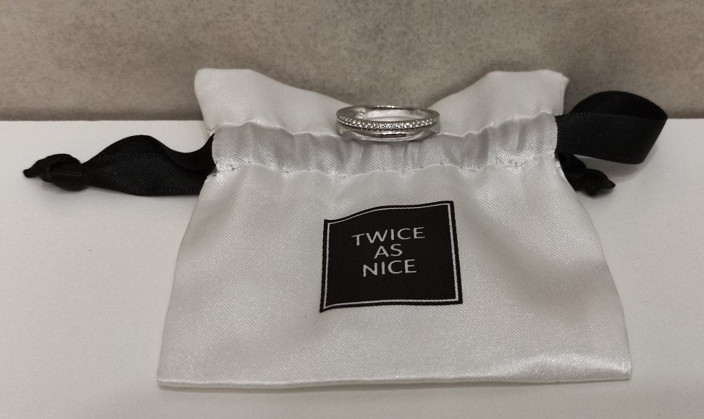 Twice as Nice Ring mt 54, Bijoux, Sacs & Beauté, Bagues, Neuf, Femme, Argent, Argent, Avec pierre précieuse, Enlèvement ou Envoi