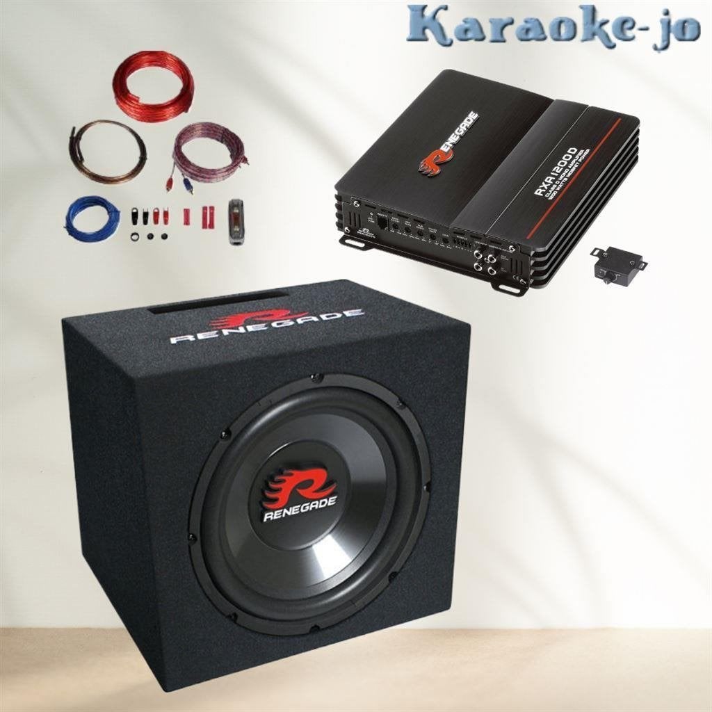 Renegade RXA1200D mono versterker,Subwoofer en Kabels, Ophalen of Verzenden, Nieuw