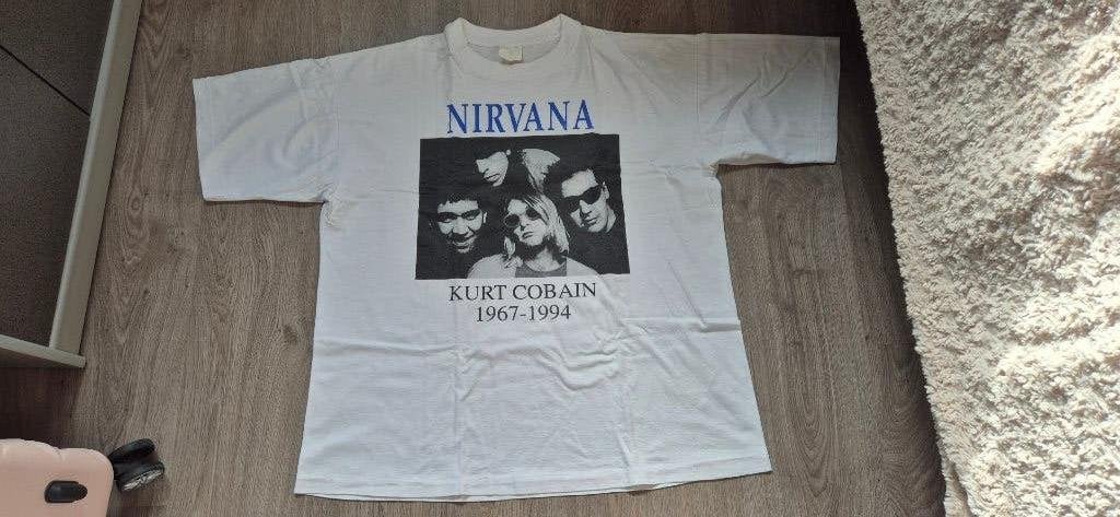 Nirvana herdenkingshirt 1994, Kleding | Heren, Ophalen of Verzenden, Zo goed als nieuw, Maat 56/58 (XL), Wit