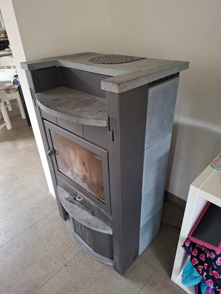 Kachel flam weg wegens verbouwing., Ophalen, Gebruikt, Houtkachel, Vrijstaand