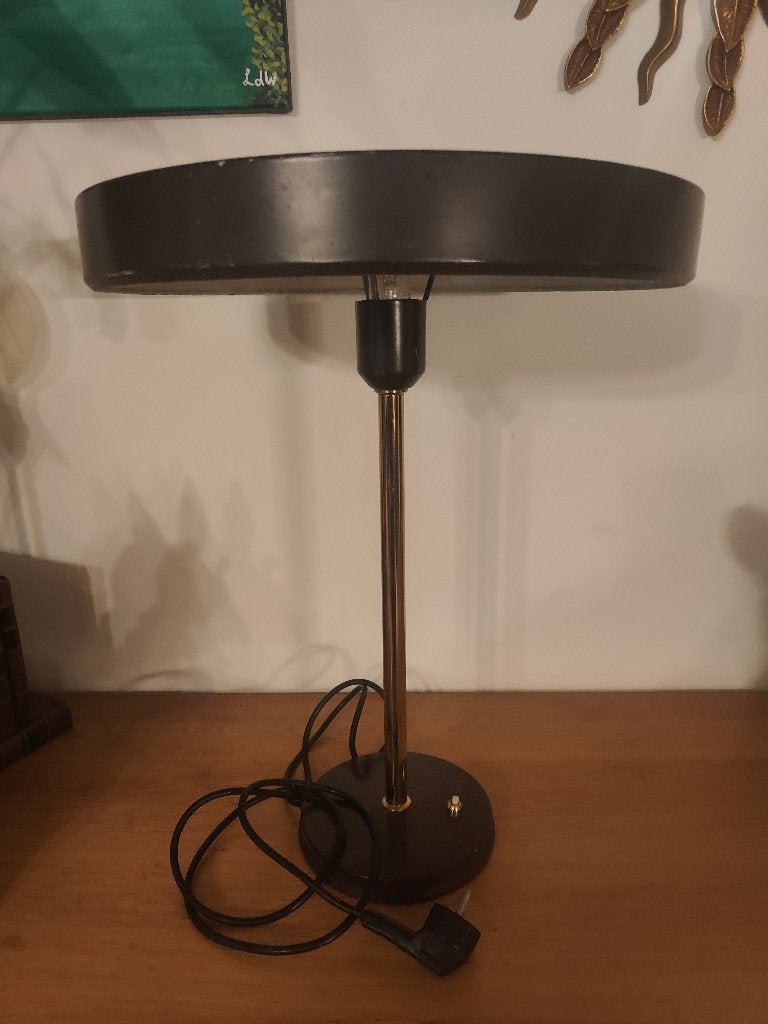 Lampe de table Louis Kalff modèle Timor, Maison & Meubles, Doré, Enlèvement ou Envoi, Philips