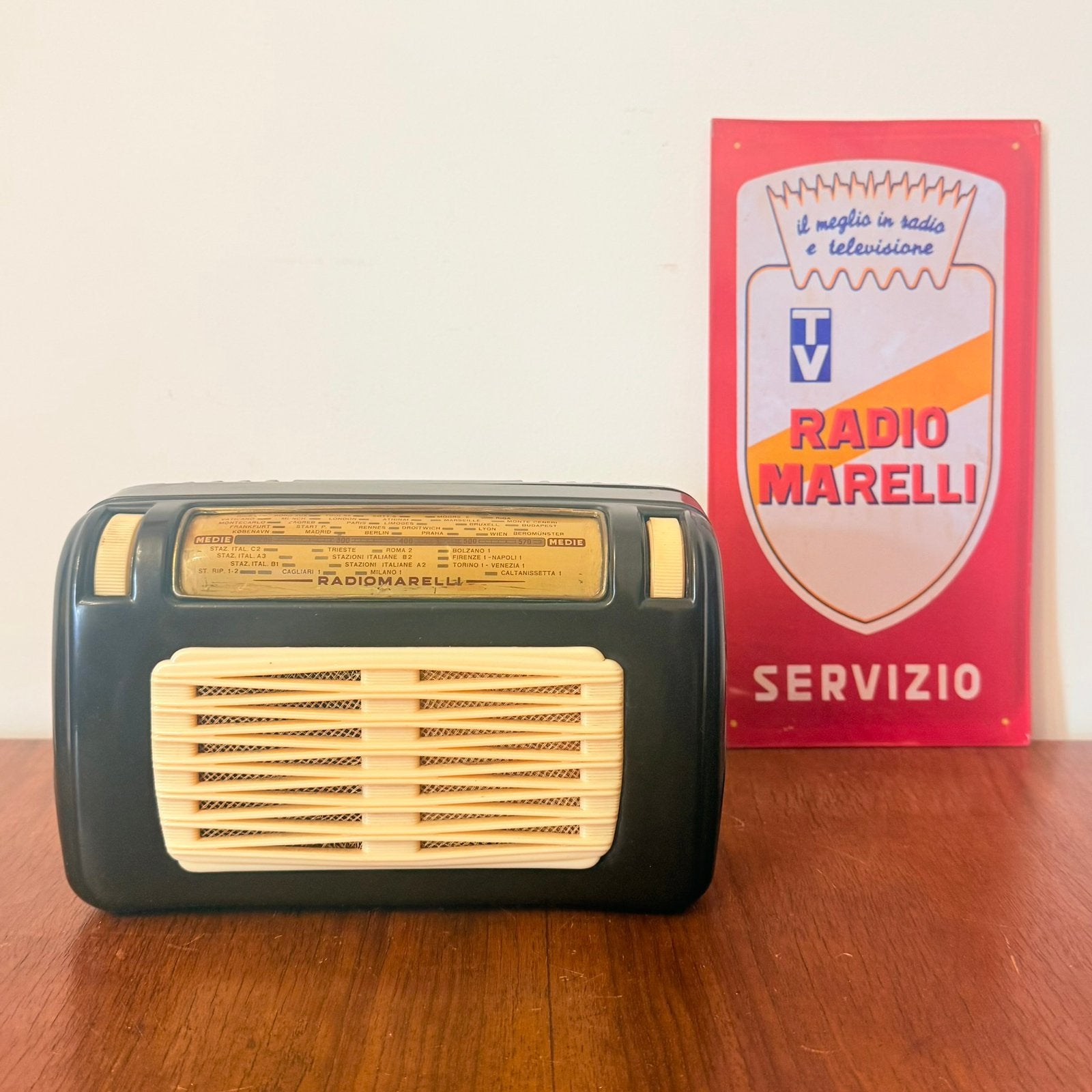 VINTAGE BUIZENRADIO RADIOMARELLI FIDO 135 RADIO 1953 RARE, Verzenden