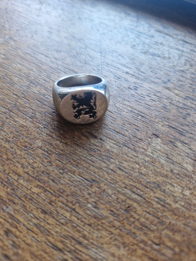 chevalet avec lion flamand, Comme neuf, Autres matériaux, Homme, Argent