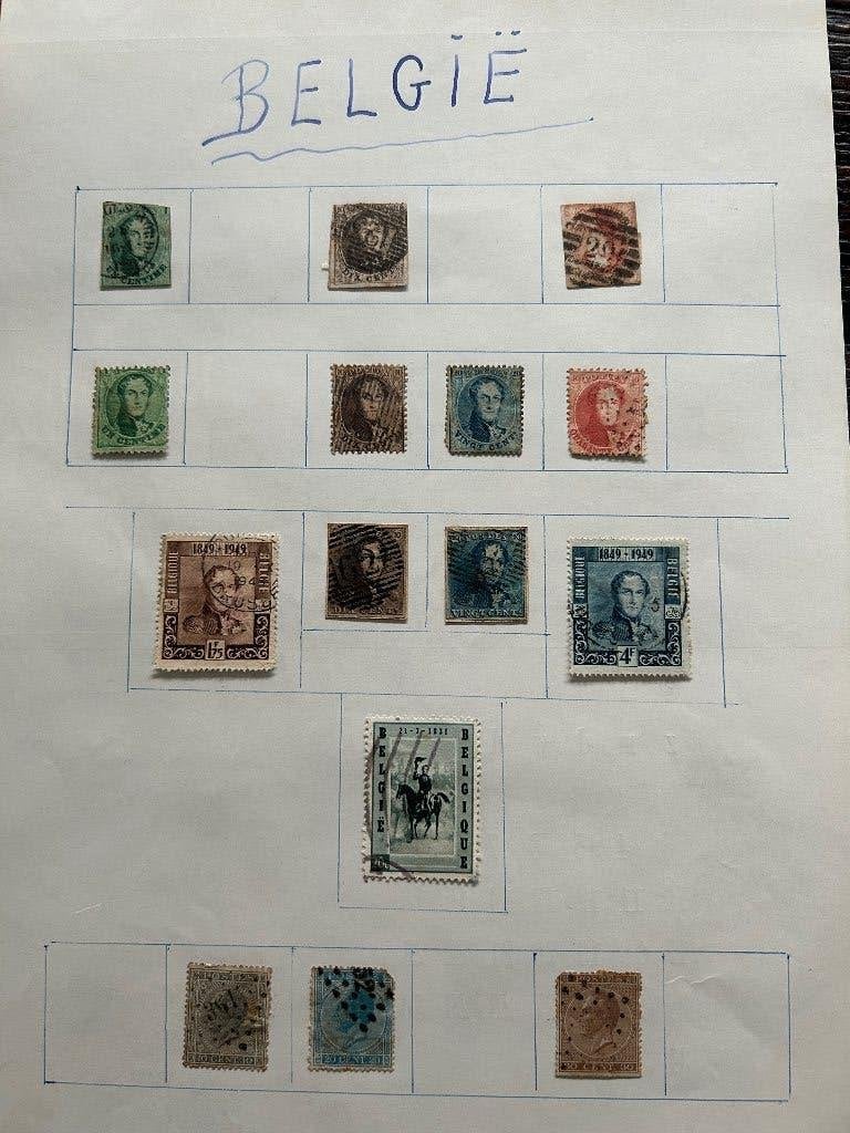 oude postzegels België, Verzenden, Gestempeld
