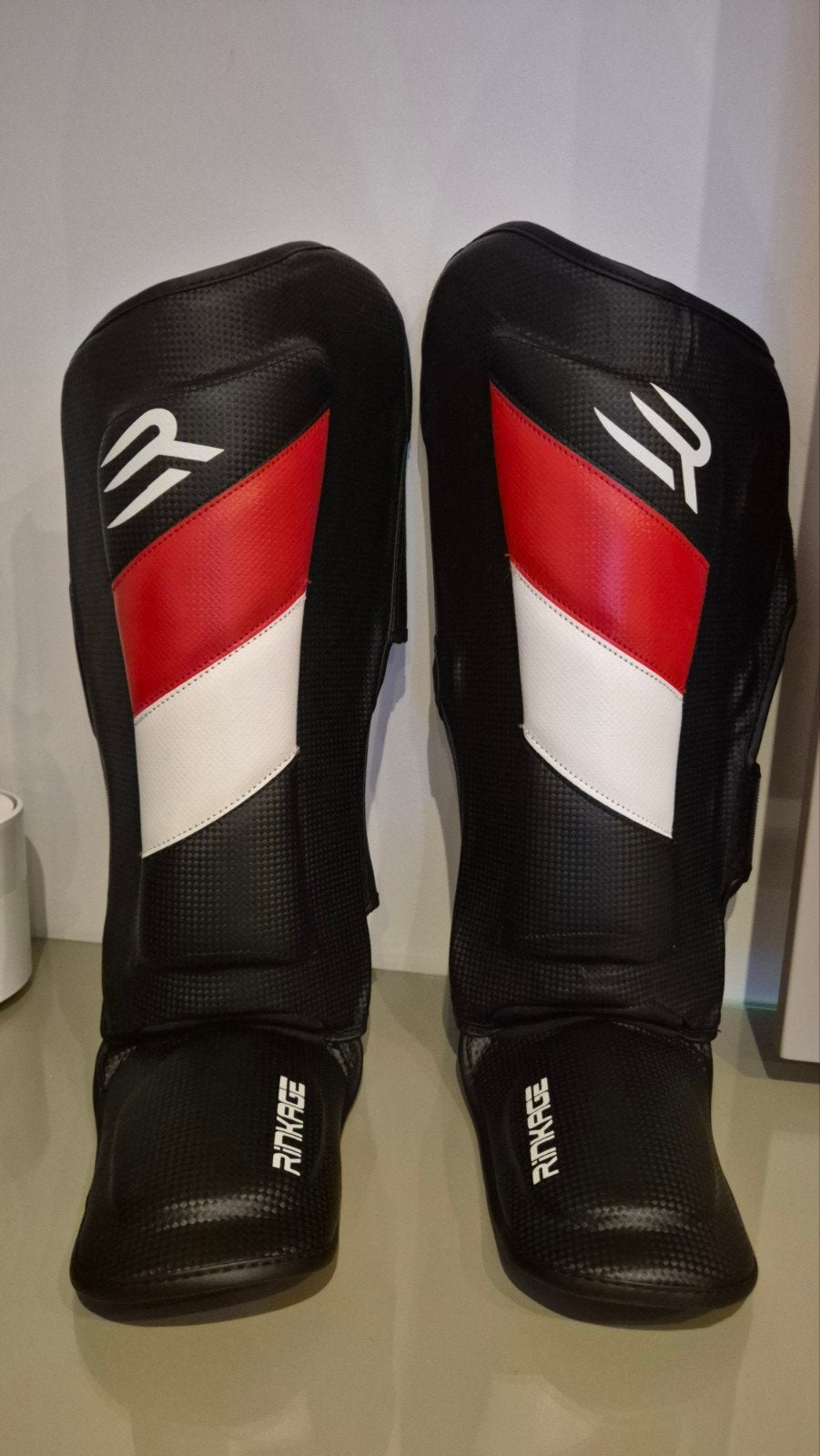 Protège-tibia et coup de pied pour Boxe Rinkage, Sport en Fitness, Maat M, Ophalen, Zo goed als nieuw
