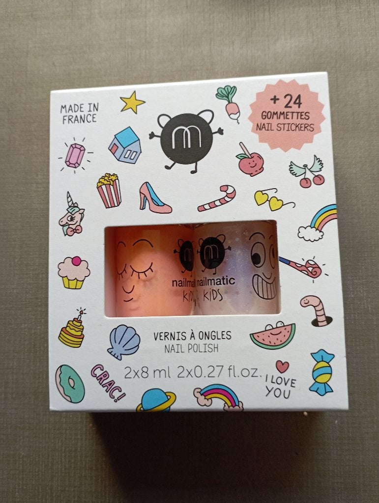 NAILMATIC kindernagellak + 24 nagelstickertjes NIEUW, Ophalen of Verzenden, Nieuw, Handen en Nagels, Make-up