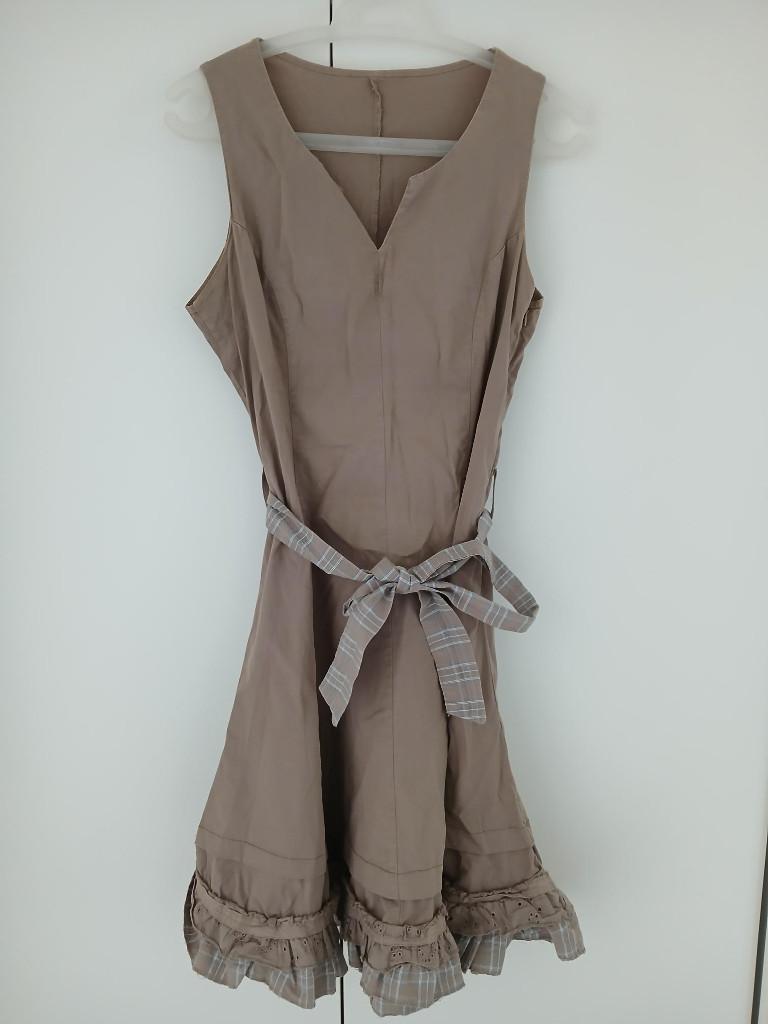 Zomers, mouwloos kleedje – maat:  36, Kleding | Dames, Bruin, Ophalen of Verzenden, Knielengte, Maat 36 (S)