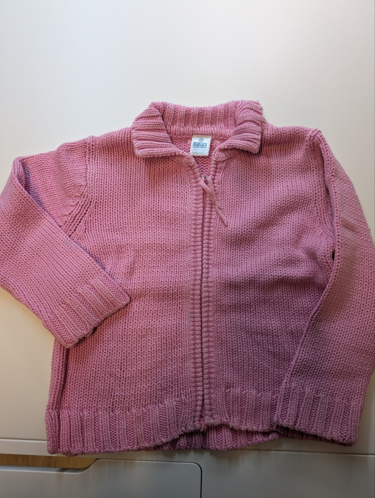 Roze cardigan met rits voor meisjes van, Kinderen en Baby's, Ophalen of Verzenden, Zo goed als nieuw, Zara Girls, Truitje of Vestje