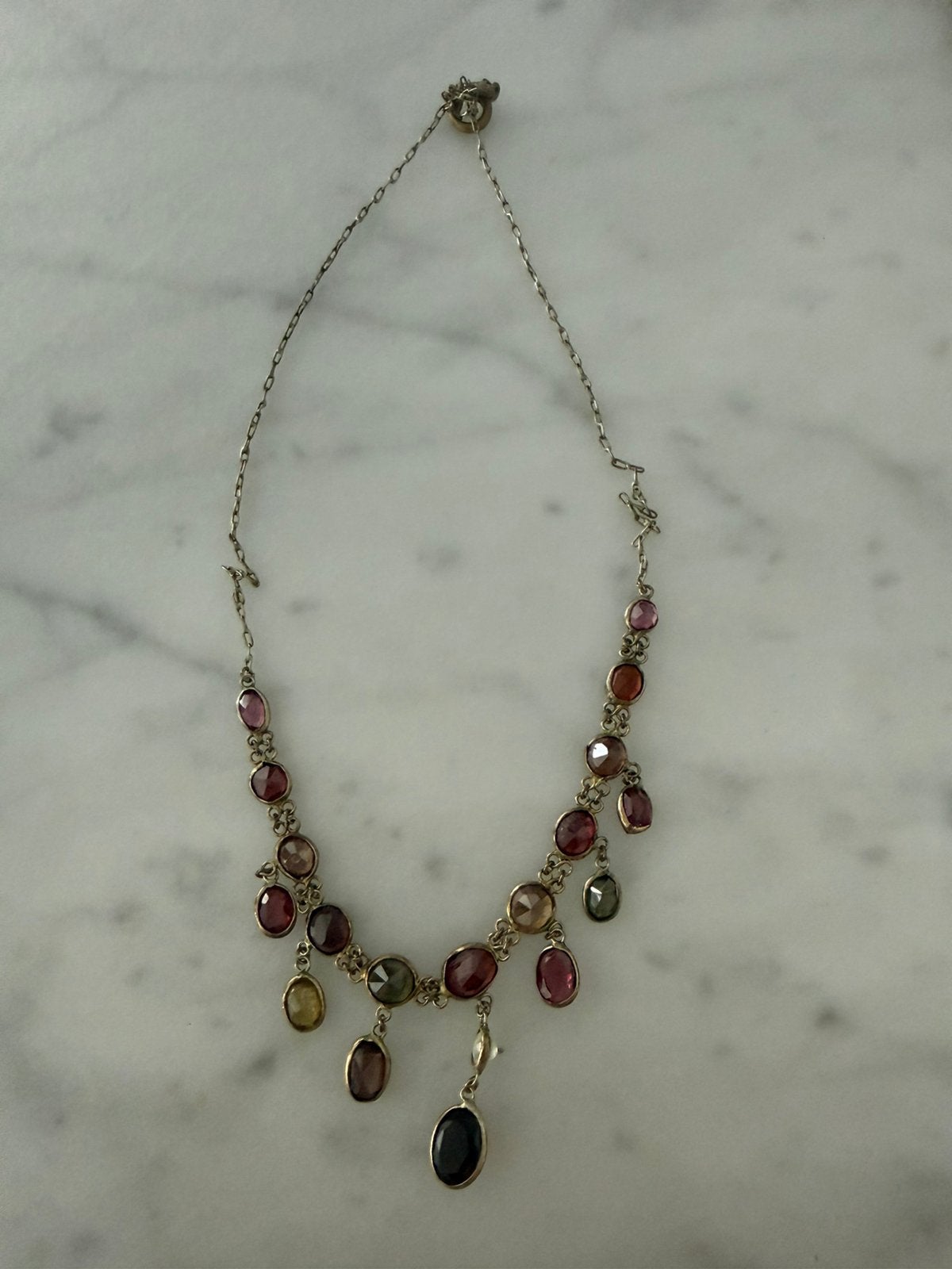 Vintage halsketting, Ophalen, Gebruikt, Zilver