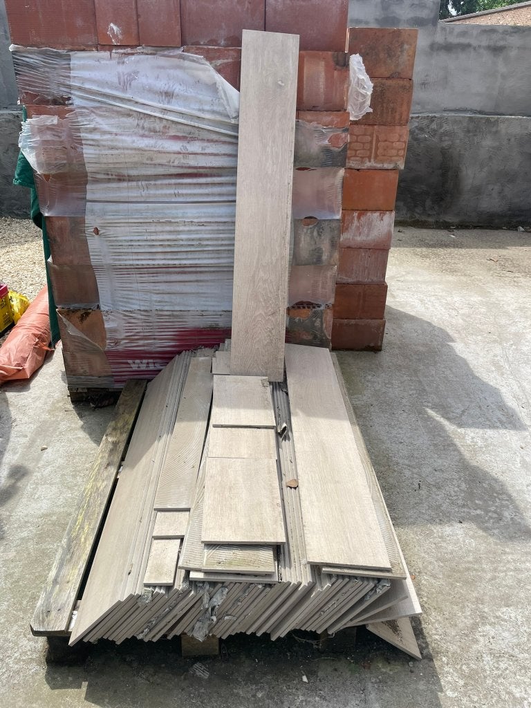 PARTIJ TEGELS HOUTMOTIEF, Ophalen, Overige materialen, 60 cm of meer, Nieuw
