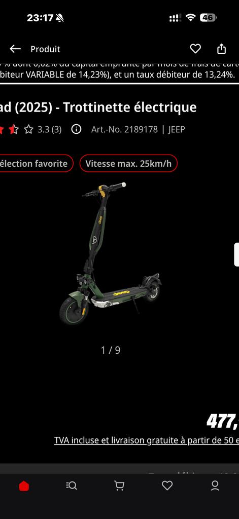 Trottinette électrique jeep jad 2025, Enlèvement, Comme neuf