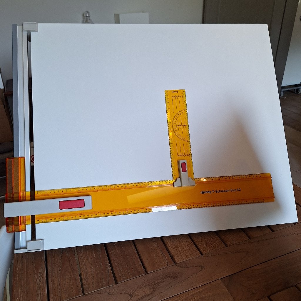 verstelbare tekentafel 60x70cm + set Rotring A2, Ophalen, Zo goed als nieuw, Overige typen