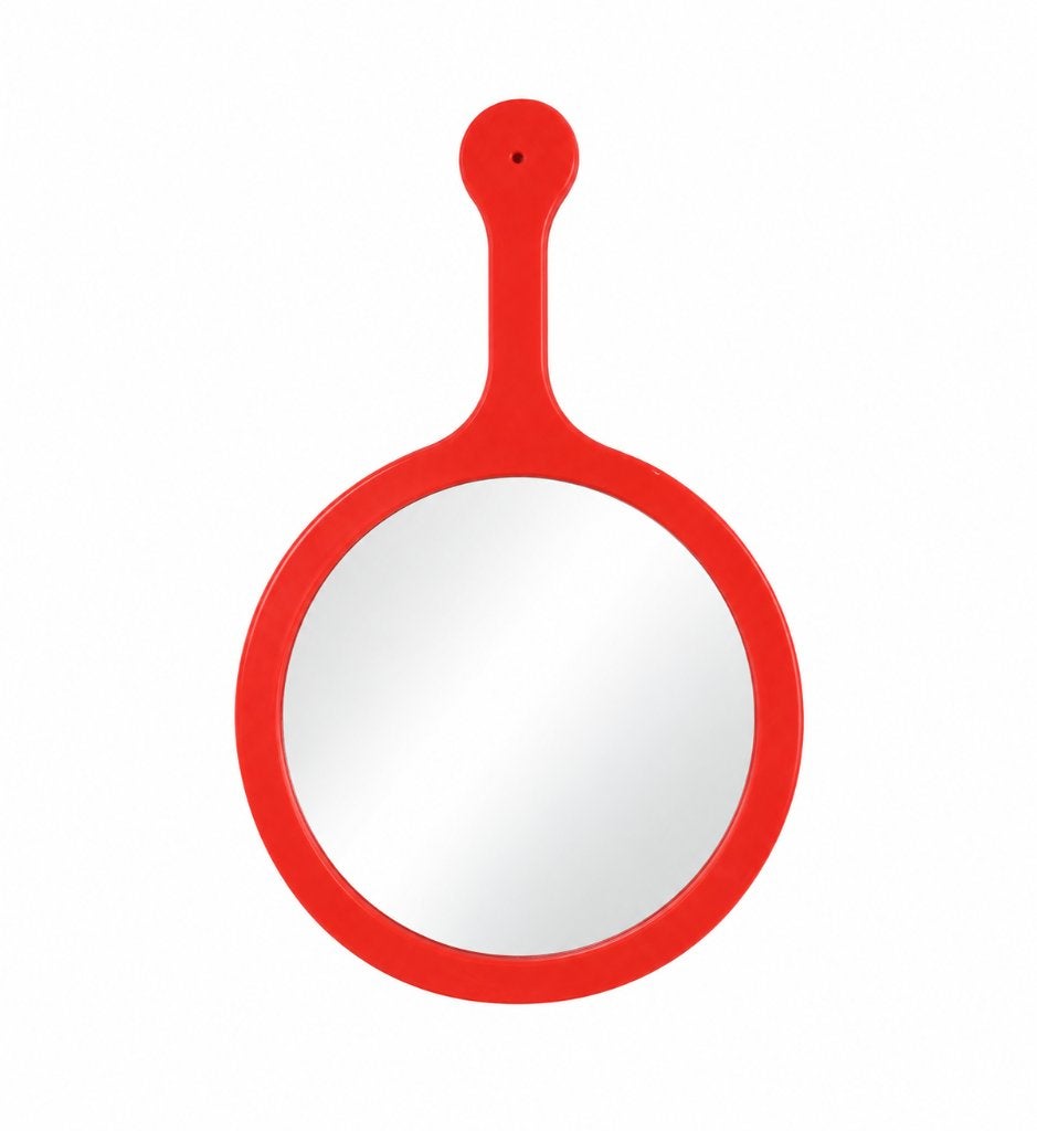 Large vintage 1990S RED DYRVIK WALL MIRROR BY IKEA, Ophalen, Gebruikt