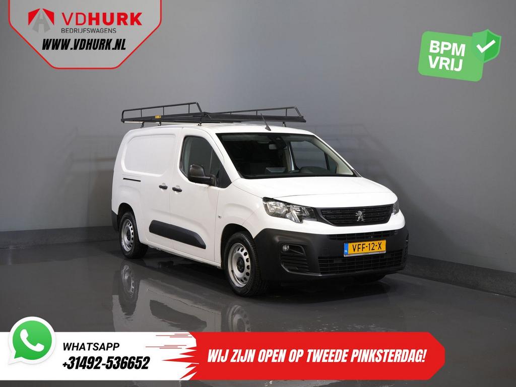 Peugeot Partner 1.5 HDI 130 pk Aut. L2 NL Auto/ 3Pers./ Carp, Auto's, Bestelwagens en Lichte vracht, Automaat, Parkeersensor, Wit