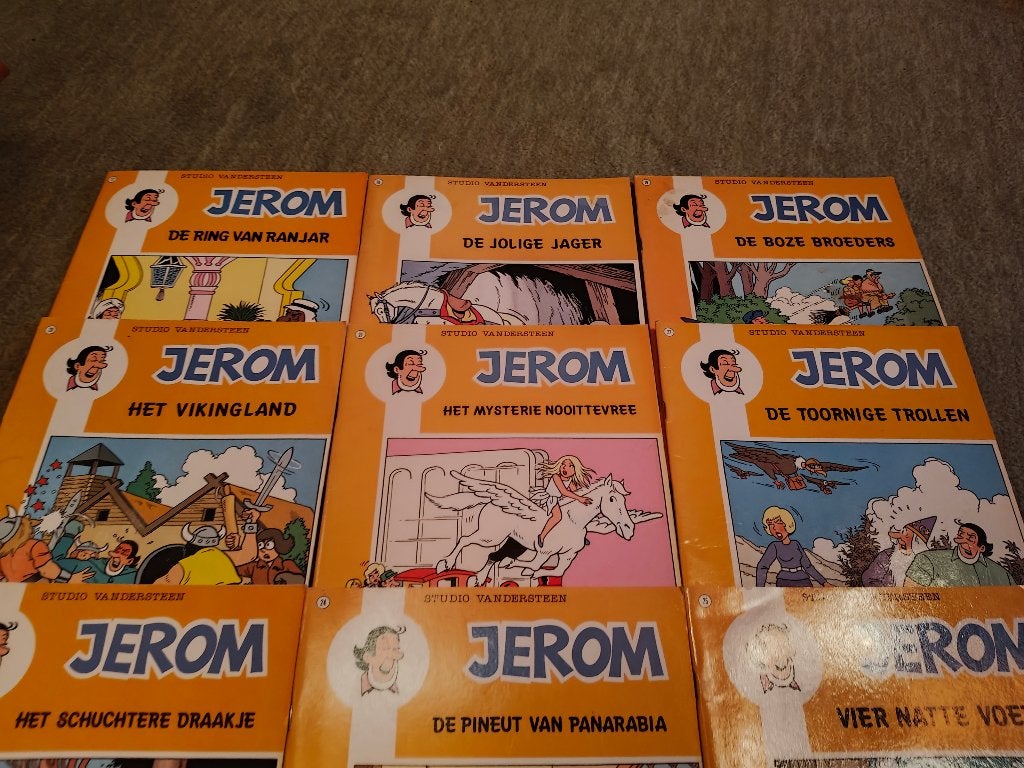 Verzameling Jerom strips gele reeks - 18 stuks, Boeken, Meerdere stripboeken, Ophalen of Verzenden, Gelezen, Willy Vandersteen