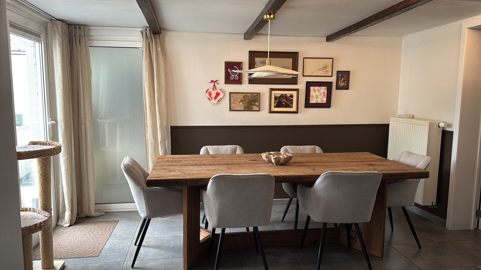 6 chaises de salle à manger, Maison & Meubles, Gris, Enlèvement, Tissus, Cinq, Six Chaises ou plus